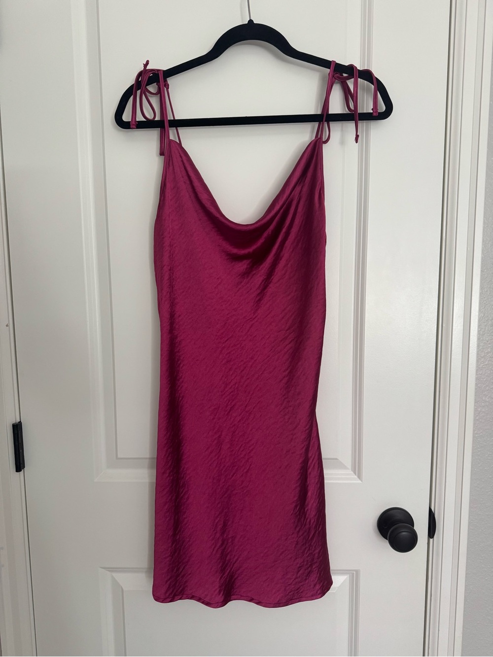 Motel Rocks Camara Satin Tie-Shoulder Slip Dress